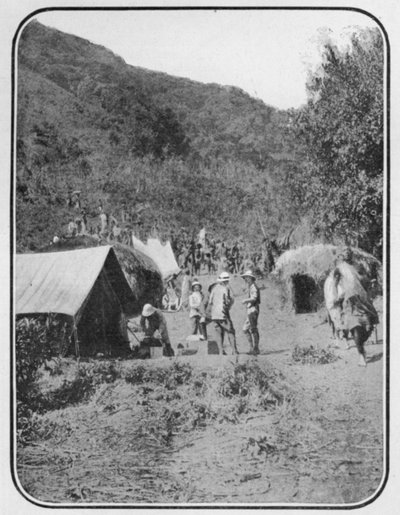 A Mountain Expedition Leaving the Permanent Base Camp, from an article entitled To the Mountains of the Moon published in The Graphic October 27th 1906 by English Photographer